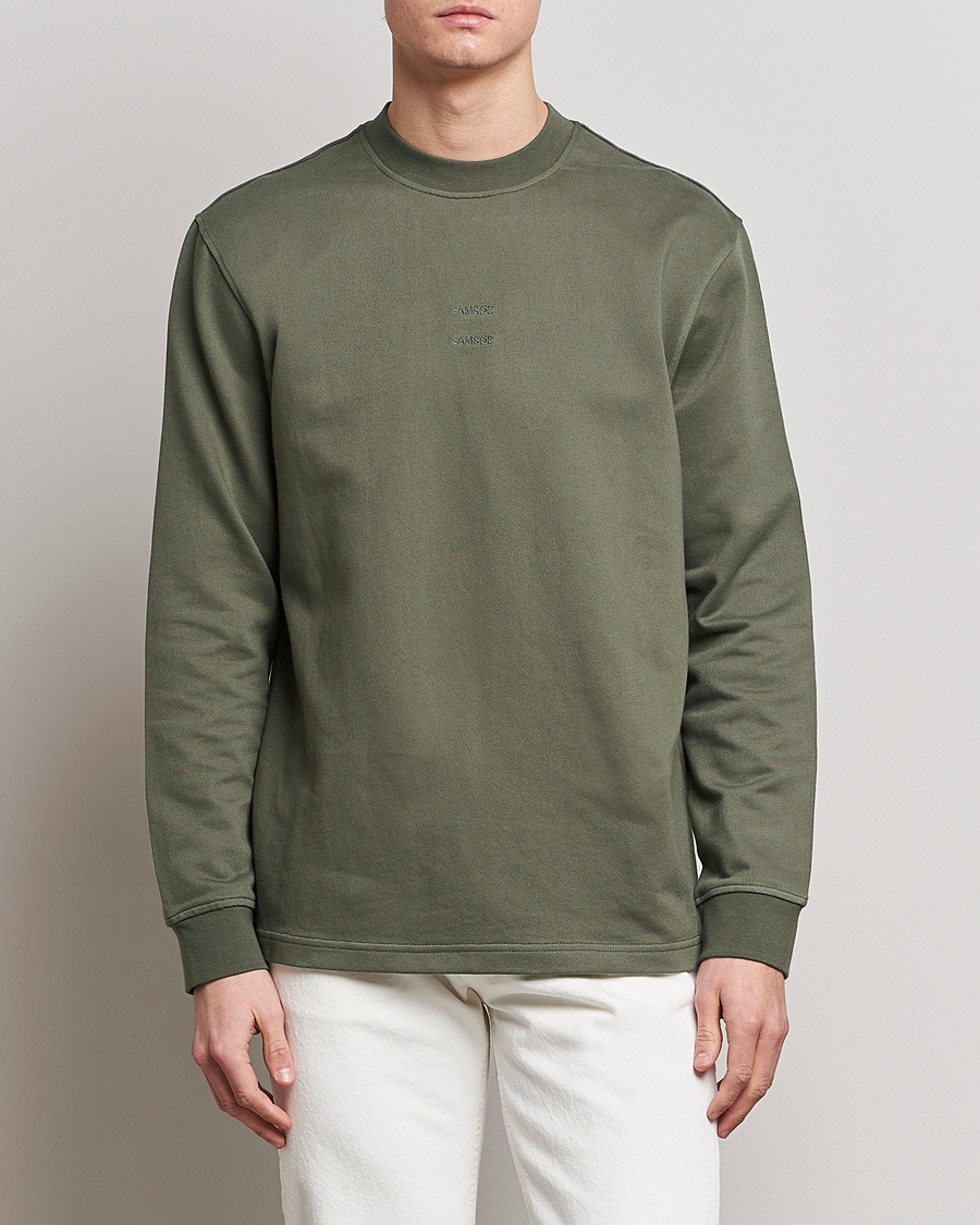 Herren | T-Shirts | Samsøe Samsøe | Samsøe & Samsøe Samer Long Sleeve T-Shirt Beetle