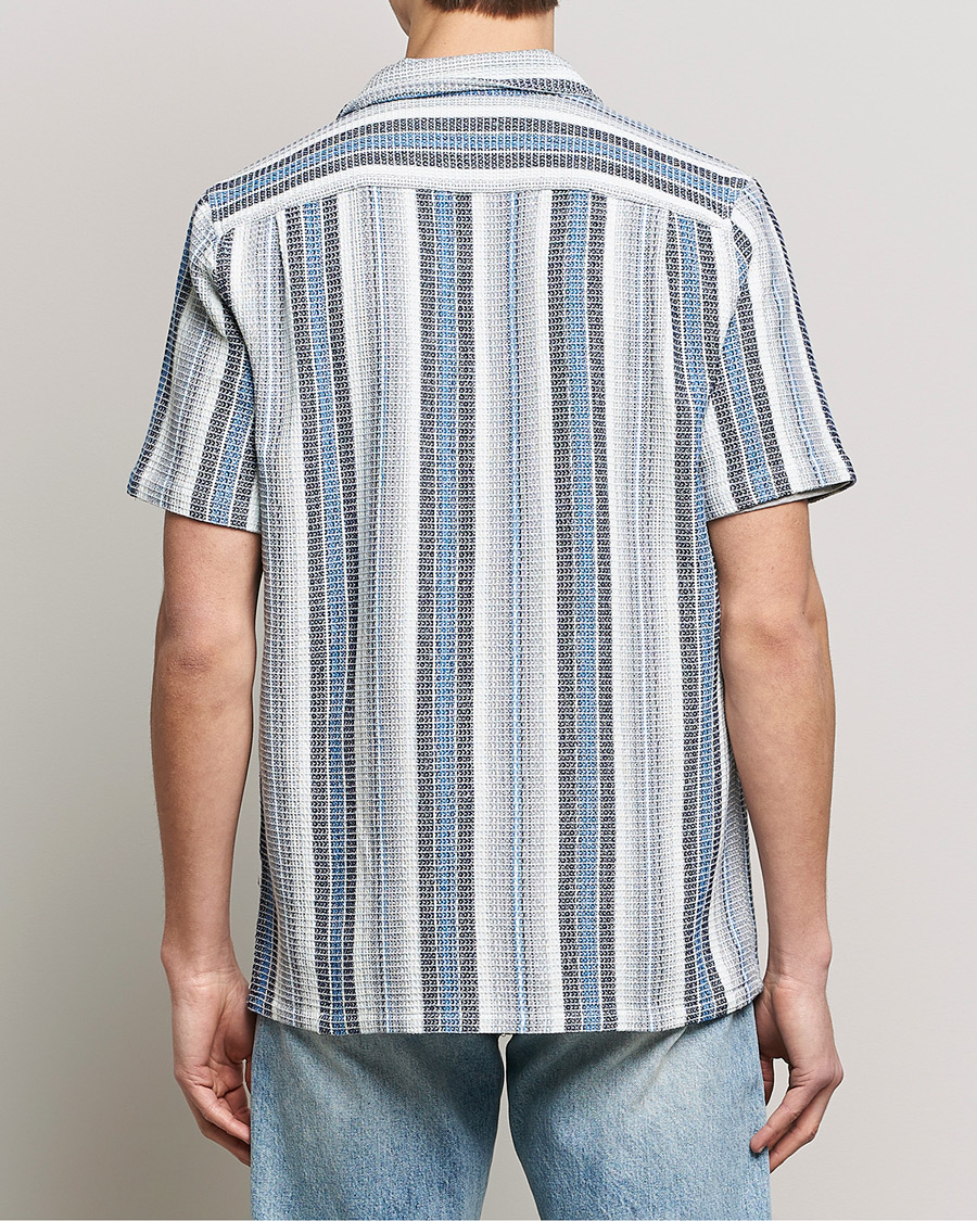Herren | Hemden | Samsøe Samsøe | Samsøe & Samsøe Avan Organic Cotton Short Sleeve Shirt Blue Stripe