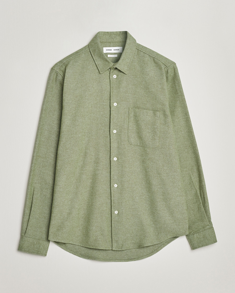 Herren | Hemden | Samsøe Samsøe | Samsøe & Samsøe Liam Organic Cotton Shirt Basil Melange