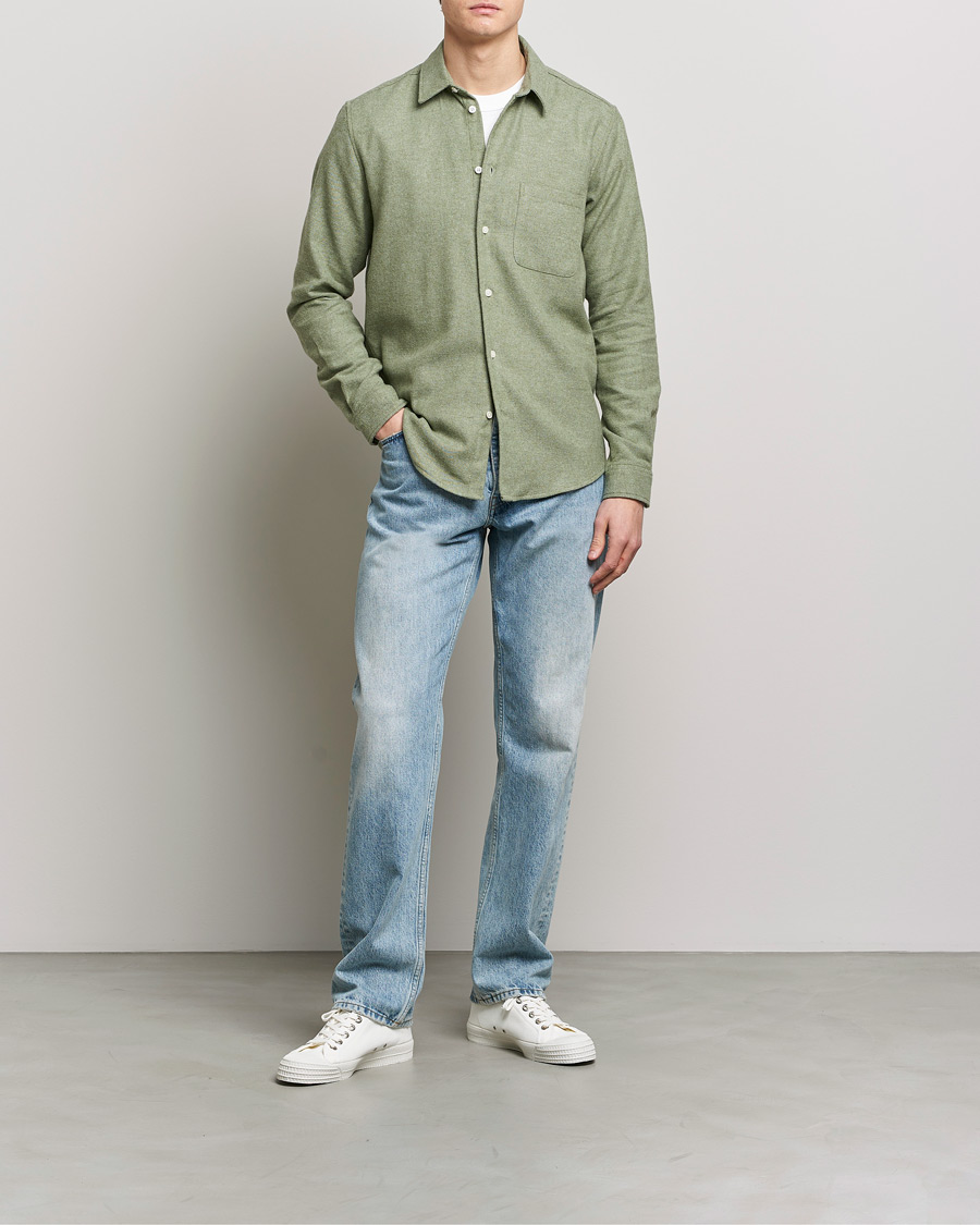 Herren | Hemden | Samsøe Samsøe | Samsøe & Samsøe Liam Organic Cotton Shirt Basil Melange