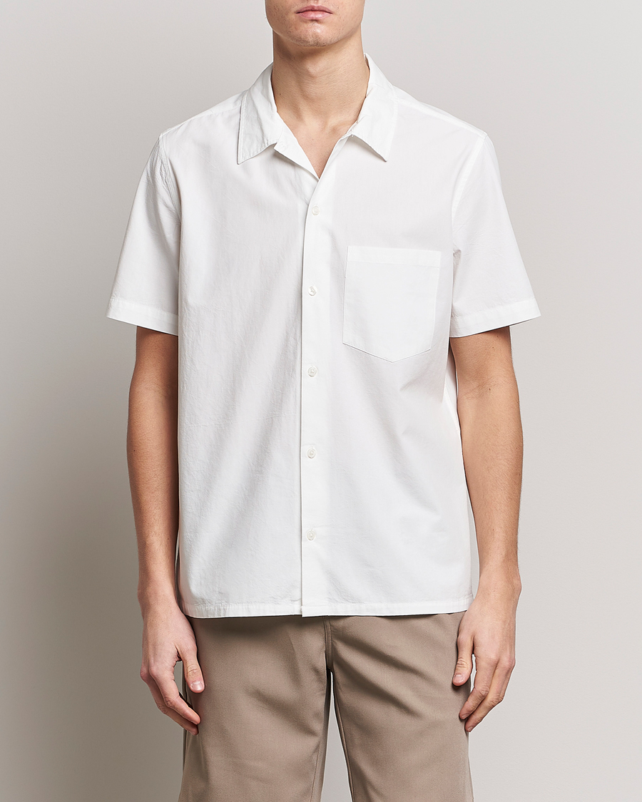 Herren | Hemden | Samsøe Samsøe | Samsøe & Samsøe Avan Organic Cotton Short Sleeve Shirt White