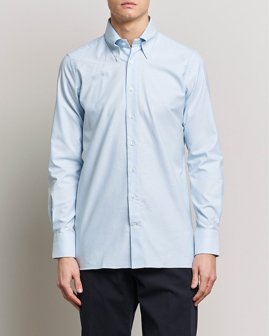 Herren | Hemden | 100Hands | Gold Line Natural Stretch Oxford Shirt Light Blue