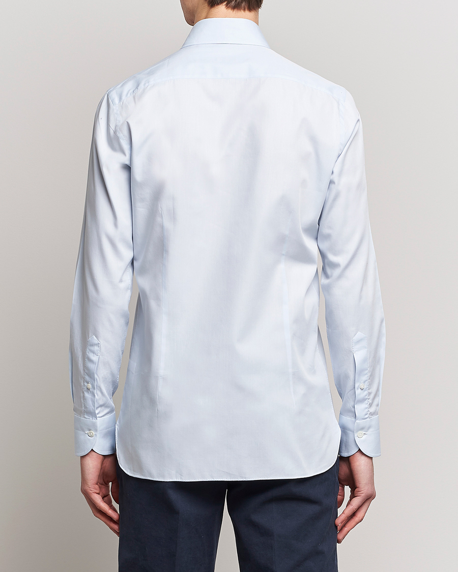 Herren | Hemden | 100Hands | Gold Line Cotton Twill Cut Away Shirt Light Blue