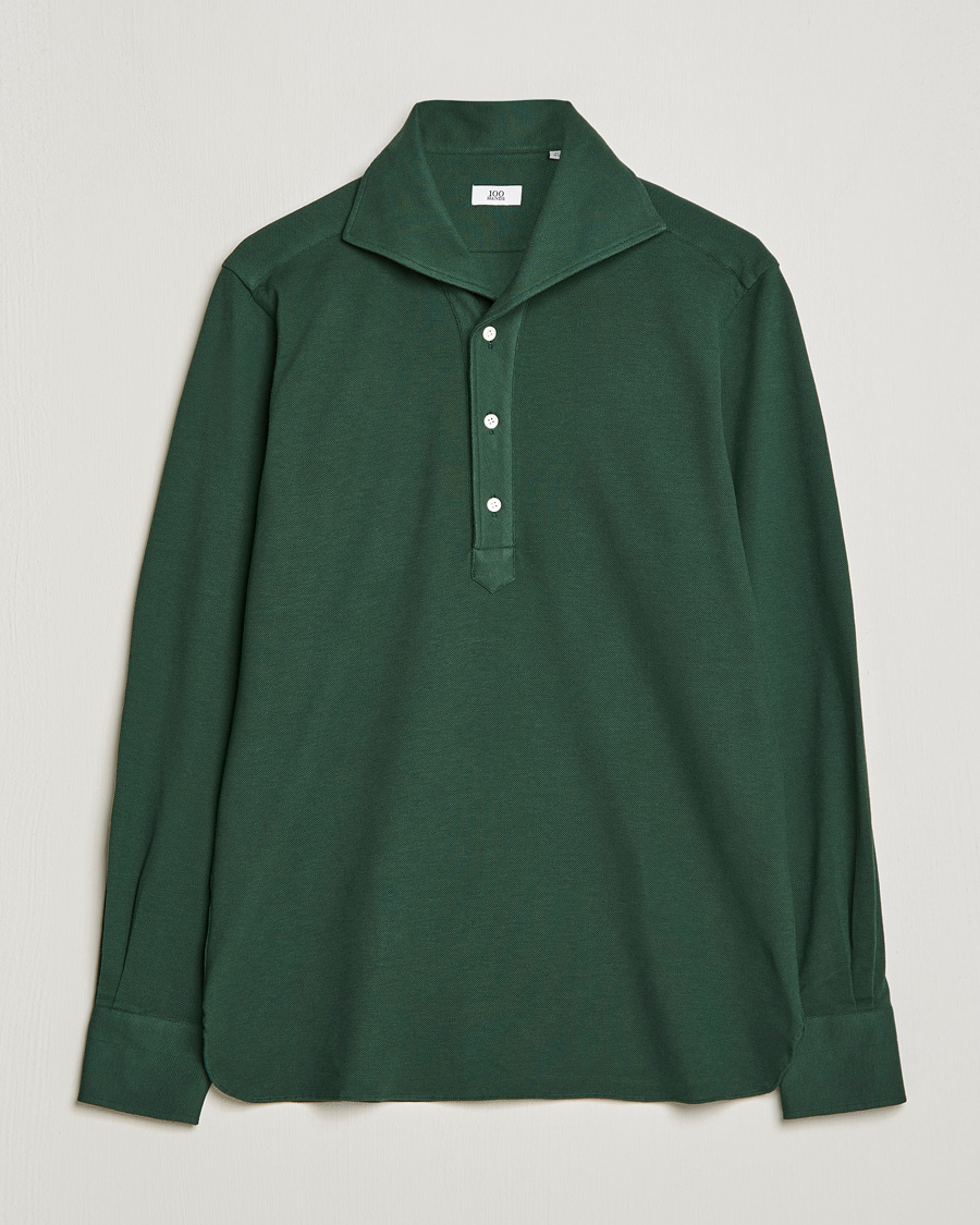 Herren | Hemden | 100Hands | Signature One Piece Jersey Polo Emerald Green