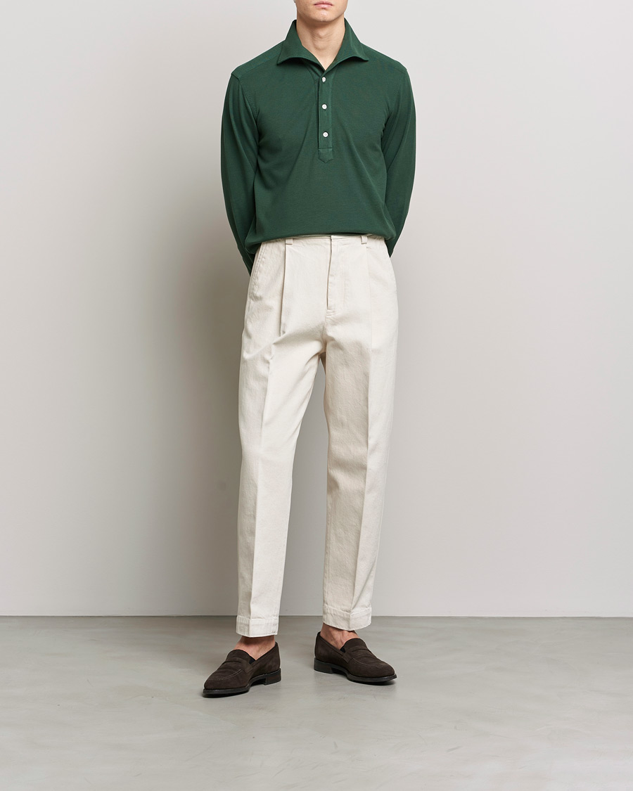 Herren | Hemden | 100Hands | Signature One Piece Jersey Polo Emerald Green