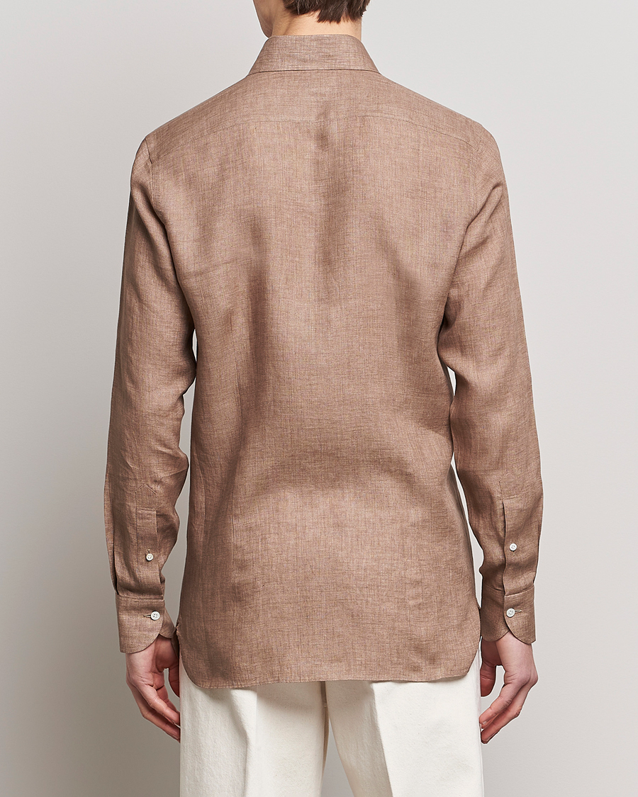 Herren | Hemden | 100Hands | Signature Linen Cut Away Shirt Taupe