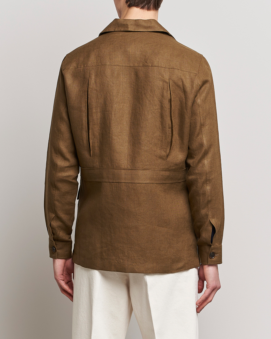 Herren | Jacken | 100Hands | Linen Travellers Jacket Green