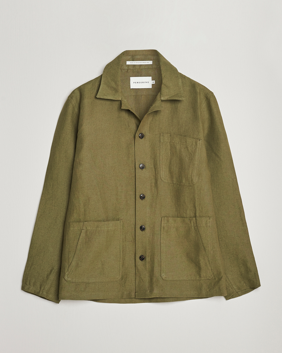 Herren | Hemden | Peregrine | Grange Linen Shacket Khaki
