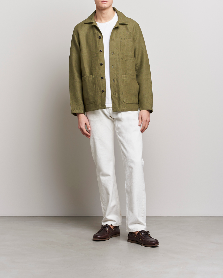 Herren | Hemden | Peregrine | Grange Linen Shacket Khaki