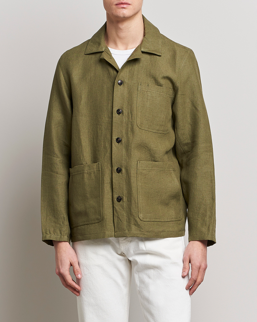 Herren | Hemden | Peregrine | Grange Linen Shacket Khaki
