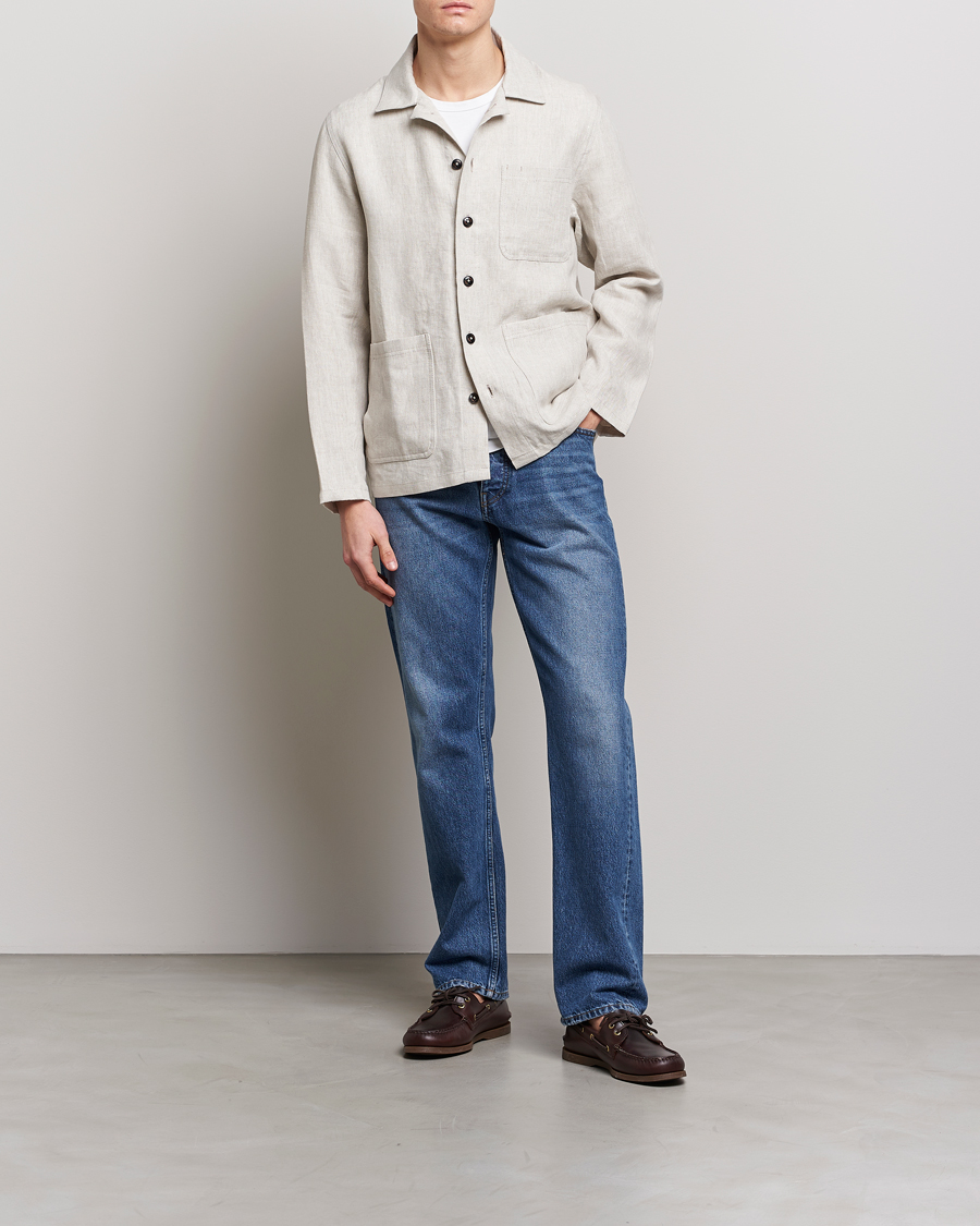 Herren | Hemden | Peregrine | Grange Linen Shacket Stone