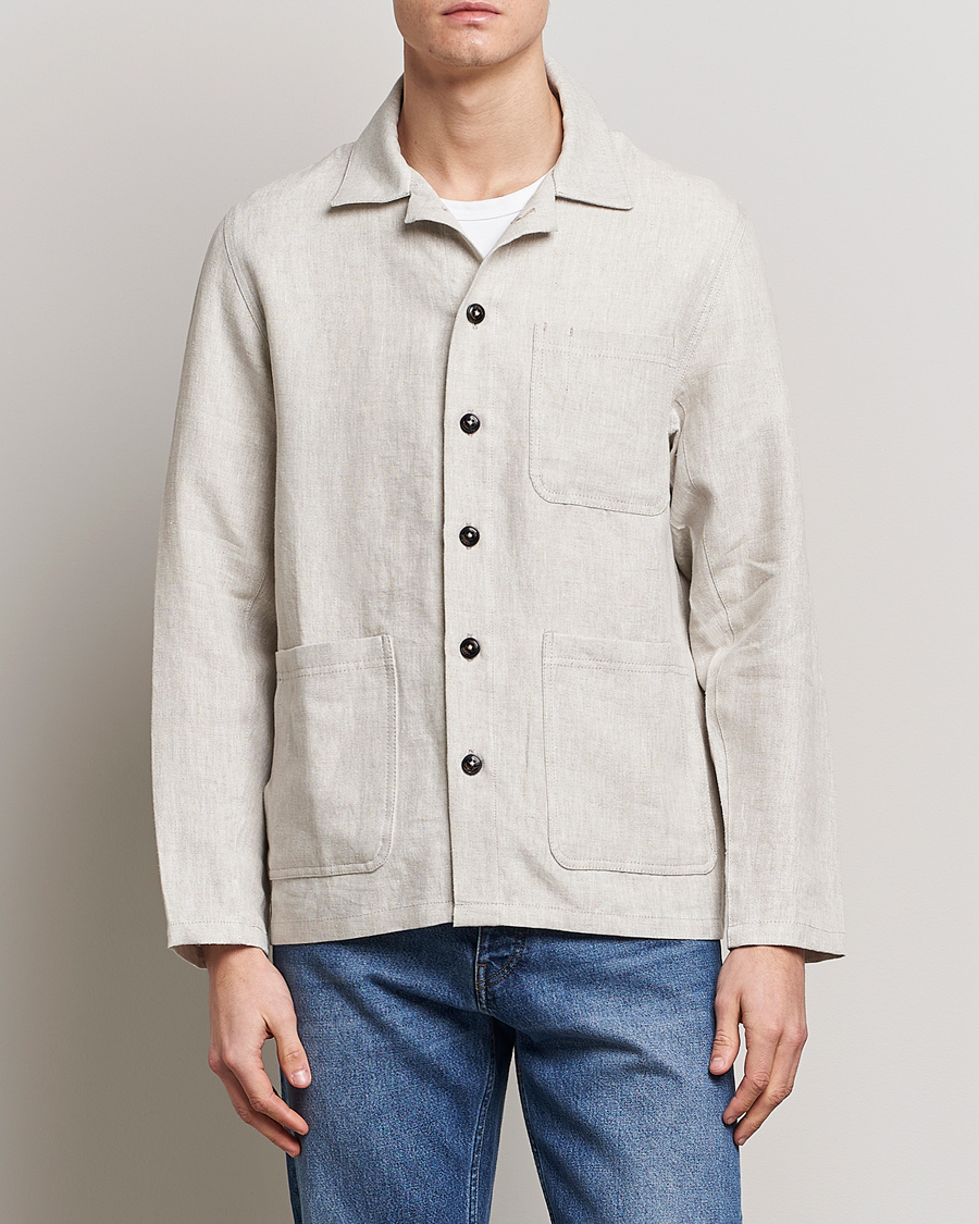 Herren | Hemden | Peregrine | Grange Linen Shacket Stone