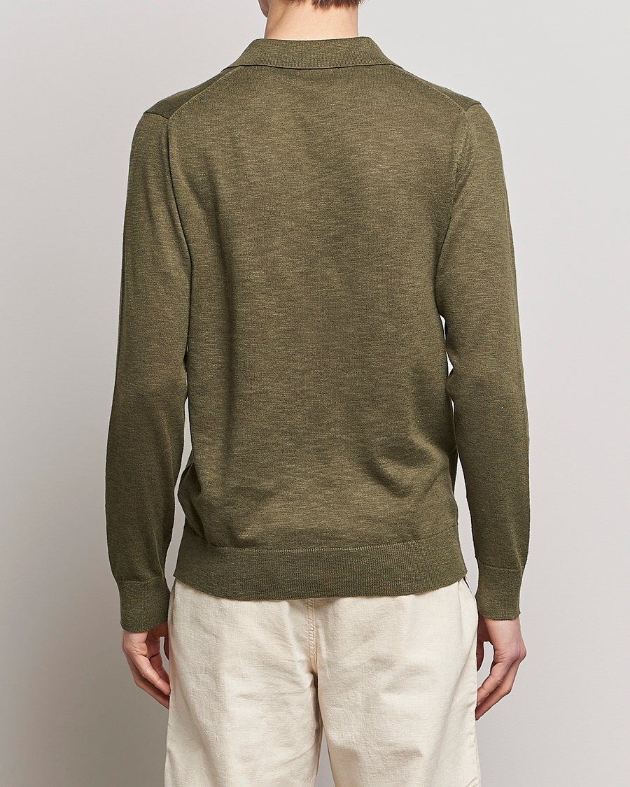 Herren | Pullover | GANT | Cotton/Linen Knitted Polo Racing Green