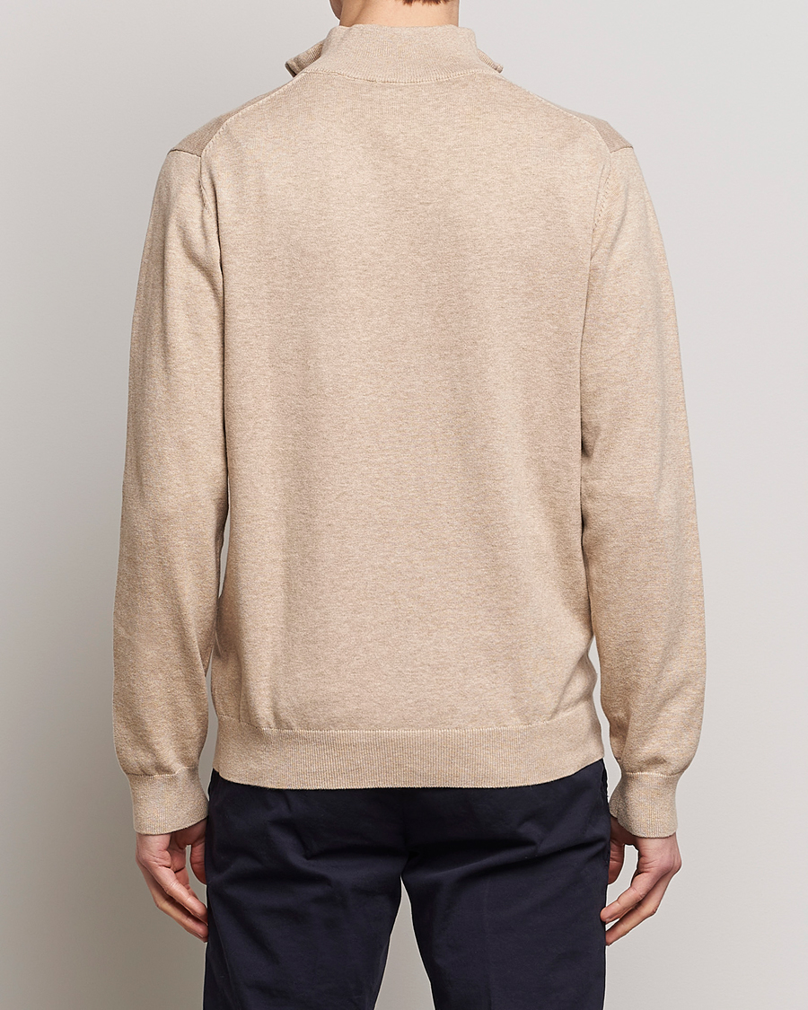 Herren | Pullover | GANT | Classic Cotton Half-Zip Sweater Sand Melange