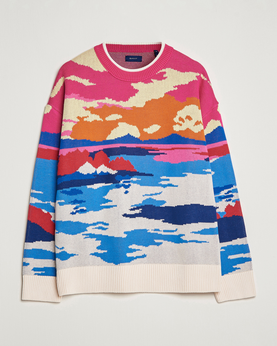 Herren | Pullover | GANT | Landscape Printed Knitted Crew Neck Multi