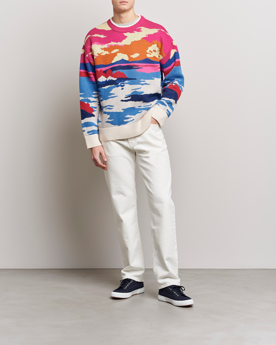 Herren | Pullover | GANT | Landscape Printed Knitted Crew Neck Multi