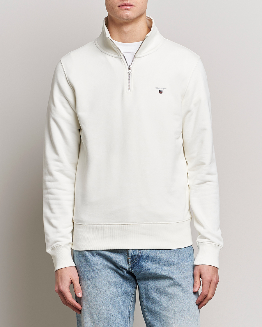 Herren | Pullover | GANT | Original Shield Logo Half-Zip Eggshell