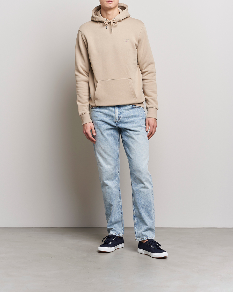 Herren | Pullover | GANT | Original Shield Logo Hoodie Concrete Beige