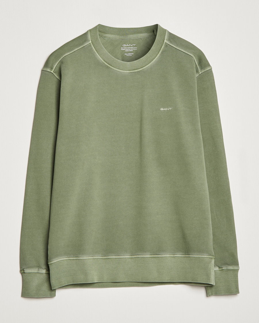 Herren | Pullover | GANT | Sunbleached Crew Neck Sweatshirt Calamata Green