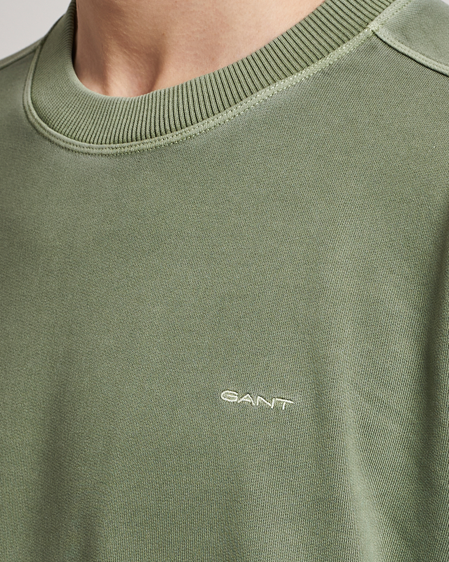 Herren | Pullover | GANT | Sunbleached Crew Neck Sweatshirt Calamata Green