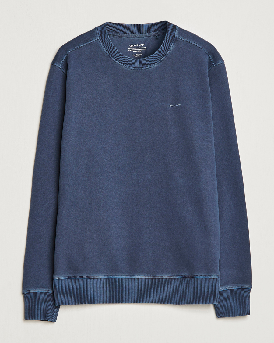 Herren | Pullover | GANT | Sunbleached Crew Neck Sweatshirt Evening Blue