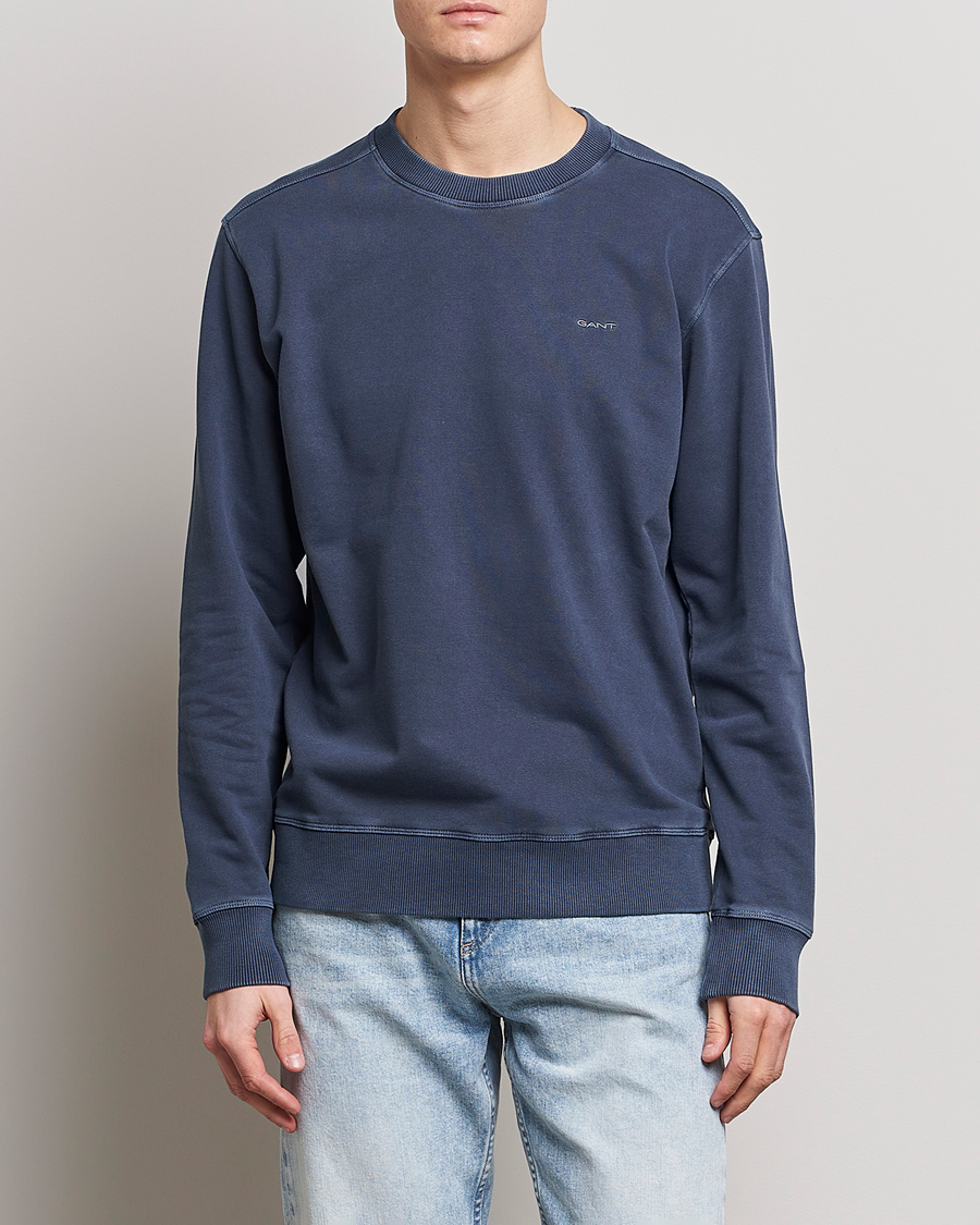Herren | Pullover | GANT | Sunbleached Crew Neck Sweatshirt Evening Blue