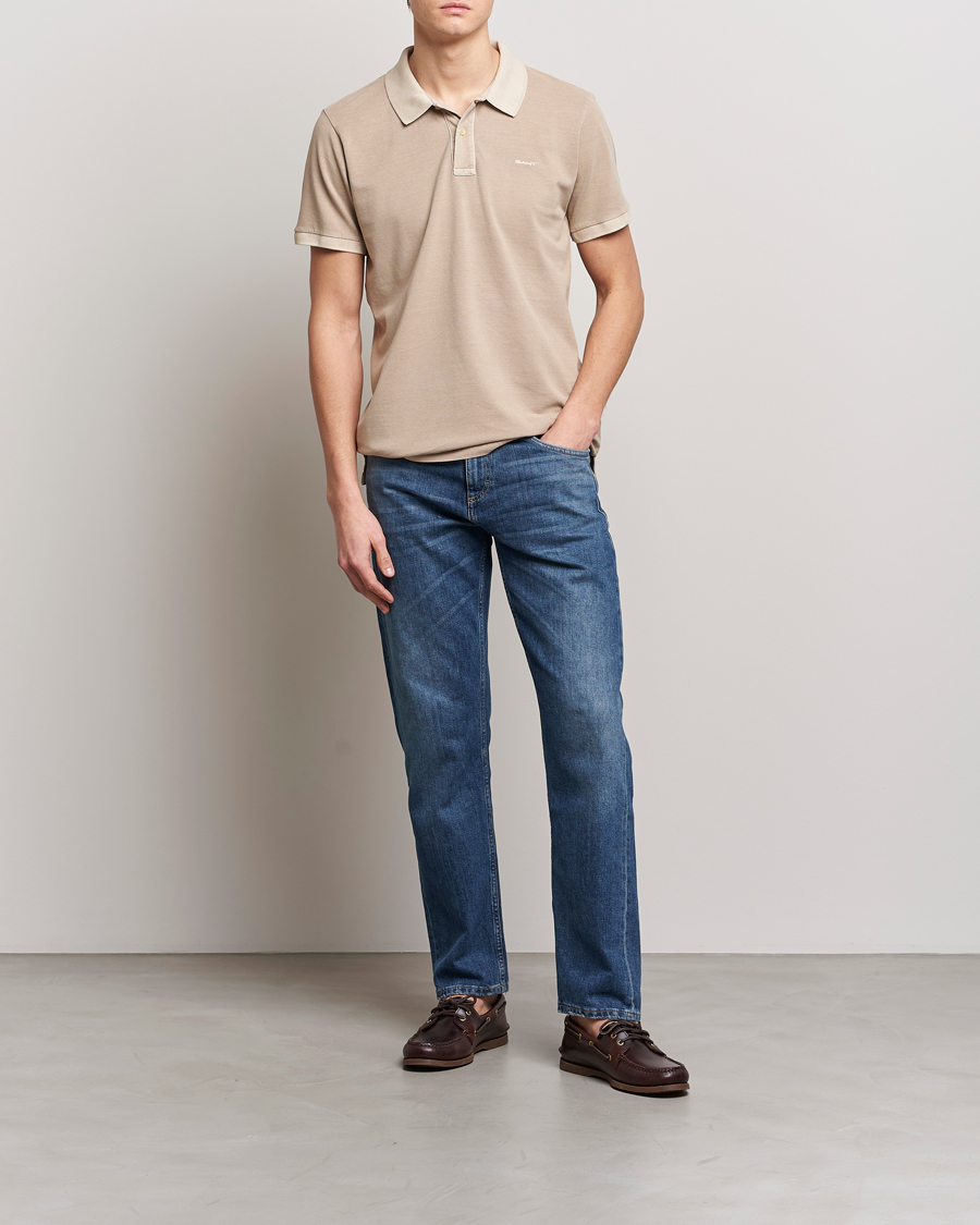 Herren | Poloshirts | GANT | Sunbleached Polo Concrete Beige