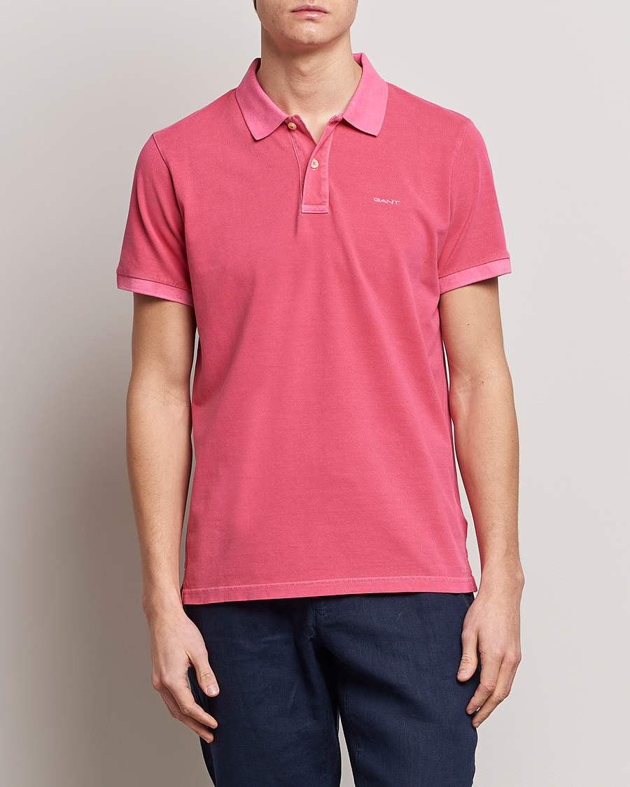 Herren | Poloshirts | GANT | Sunbleached Polo Magenta Pink