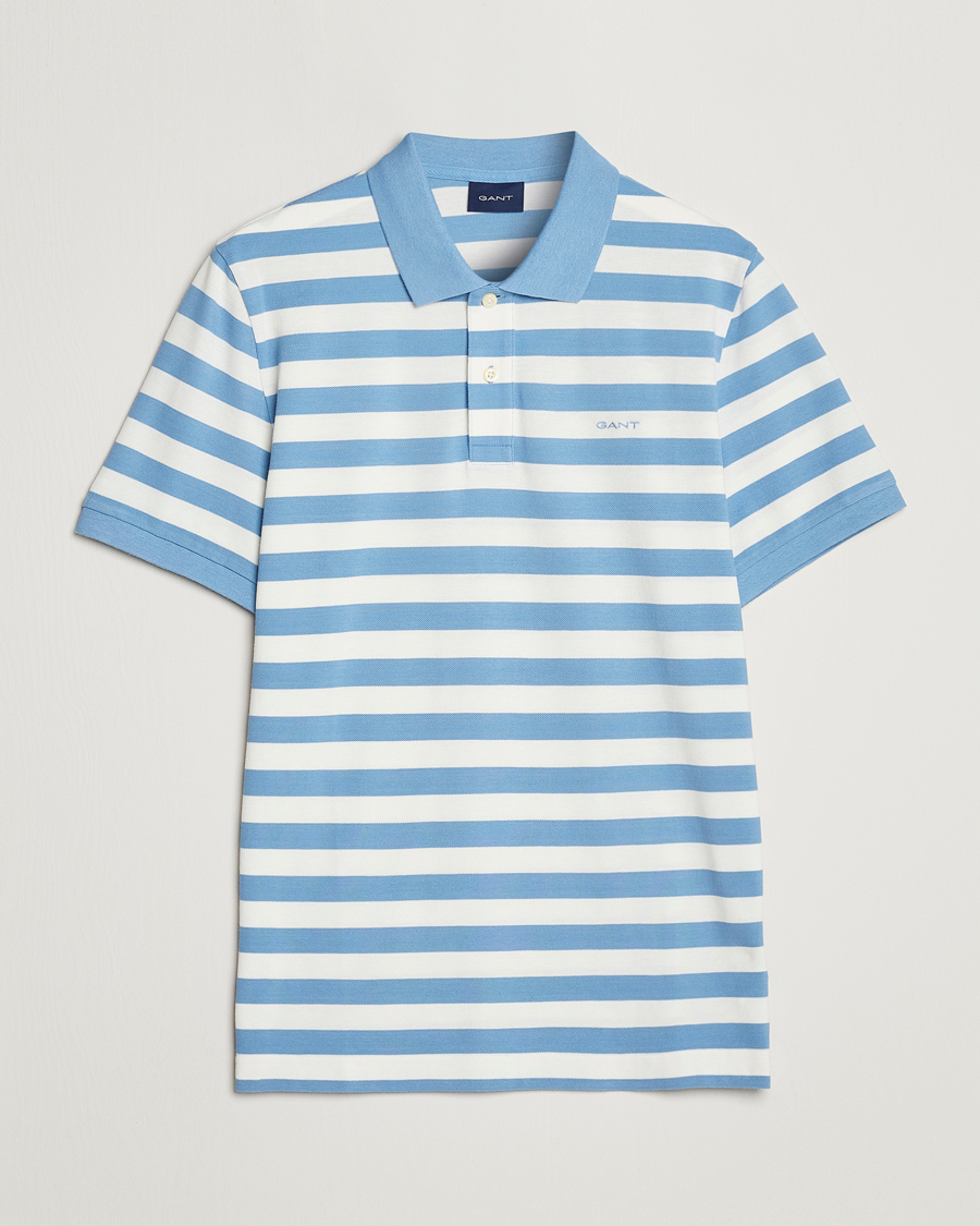 Herren | Poloshirts | GANT | Striped Polo Gentle Blue
