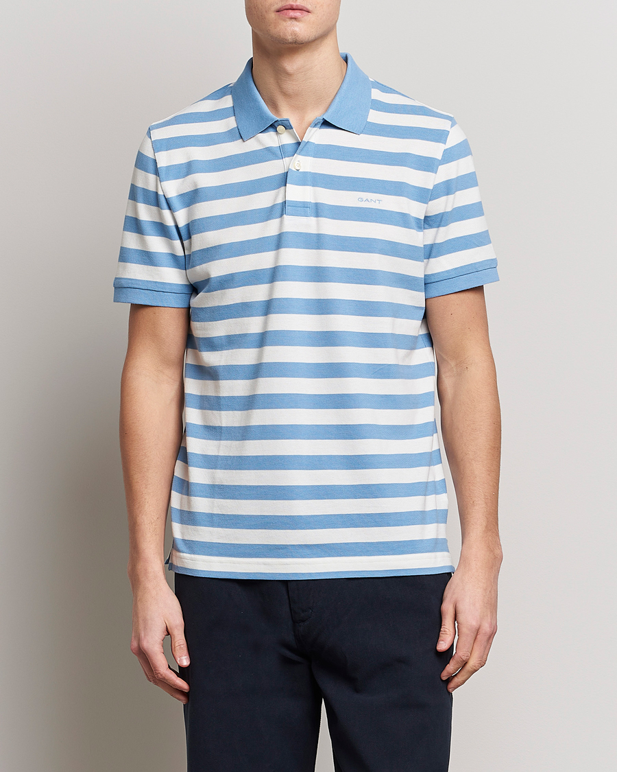 Herren | Poloshirts | GANT | Striped Polo Gentle Blue