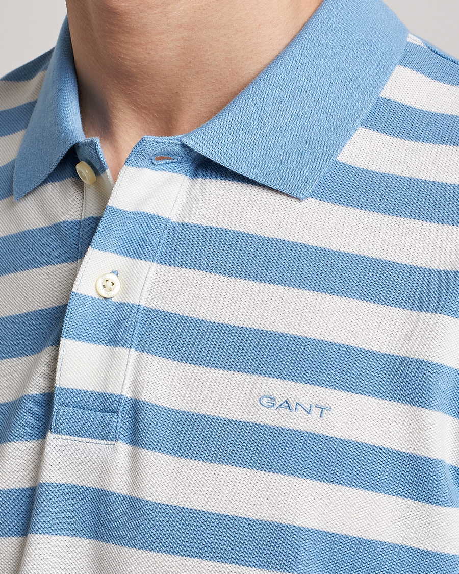 Herren | Poloshirts | GANT | Striped Polo Gentle Blue