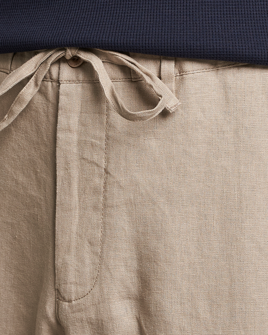 Herren | Hosen | GANT | Relaxed Linen Drawstring Pants Concrete Beige