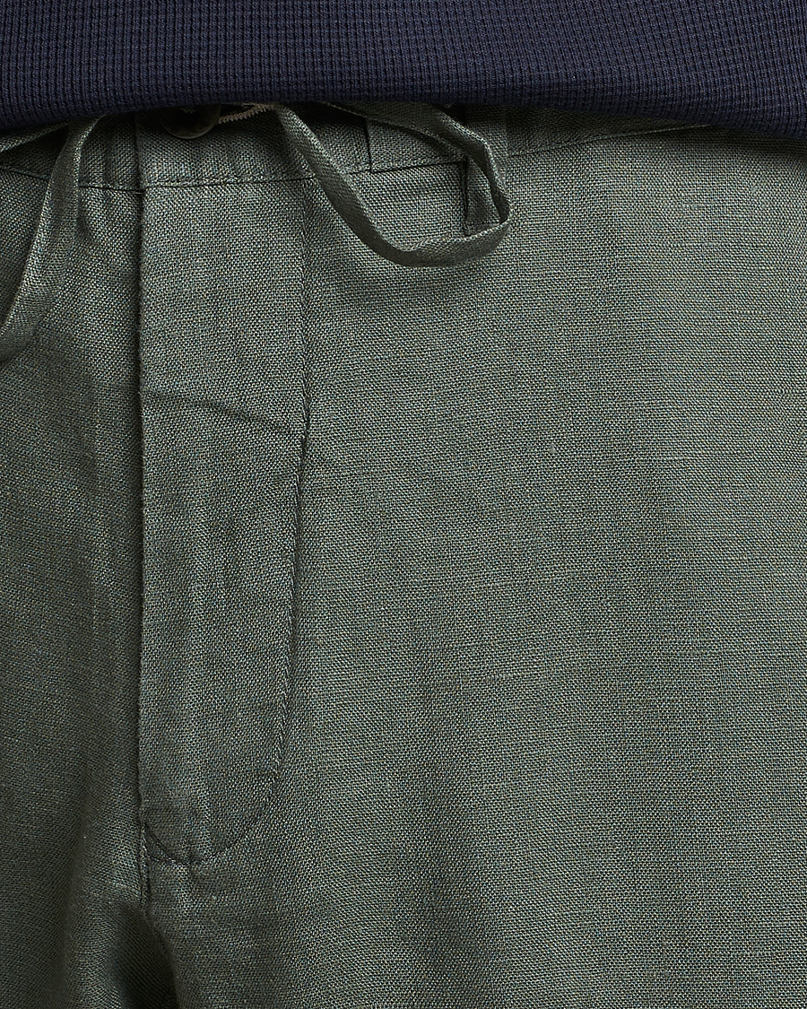 Herren | Hosen | GANT | Relaxed Linen Drawstring Pants Green Ash