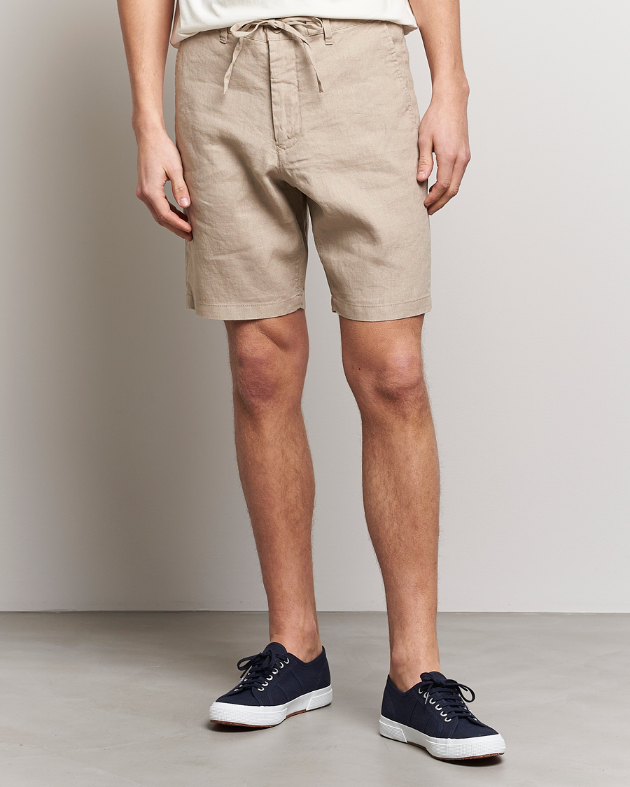 Herren | Shorts | GANT | Relaxed Linen Drawstring Shorts Concrete Beige