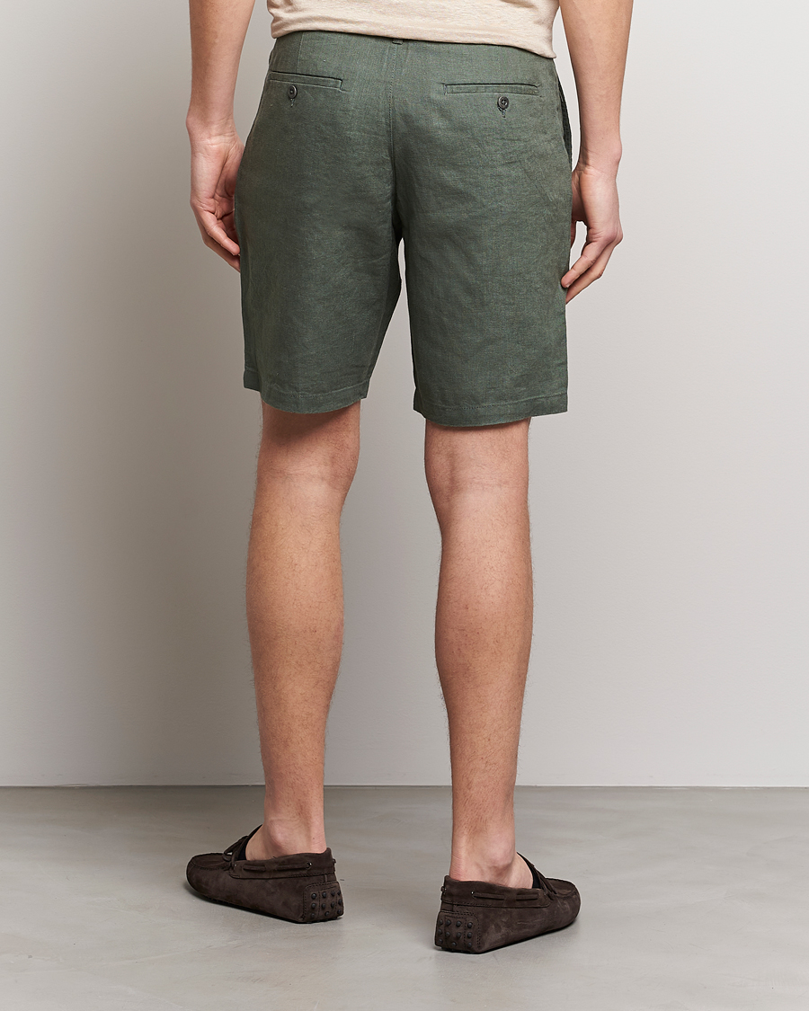Herren | Shorts | GANT | Relaxed Linen Drawstring Shorts Green Ash