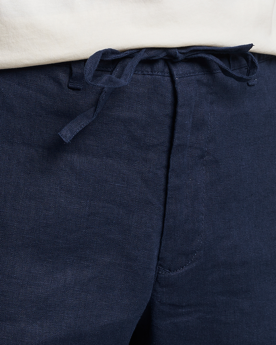 Herren | Shorts | GANT | Relaxed Linen Drawstring Shorts Marine