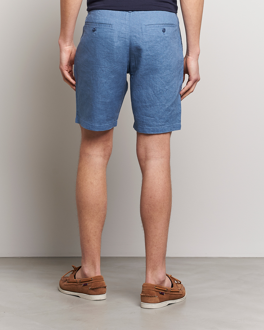 Herren | Shorts | GANT | Relaxed Linen Drawstring Shorts Salty Sea Blue
