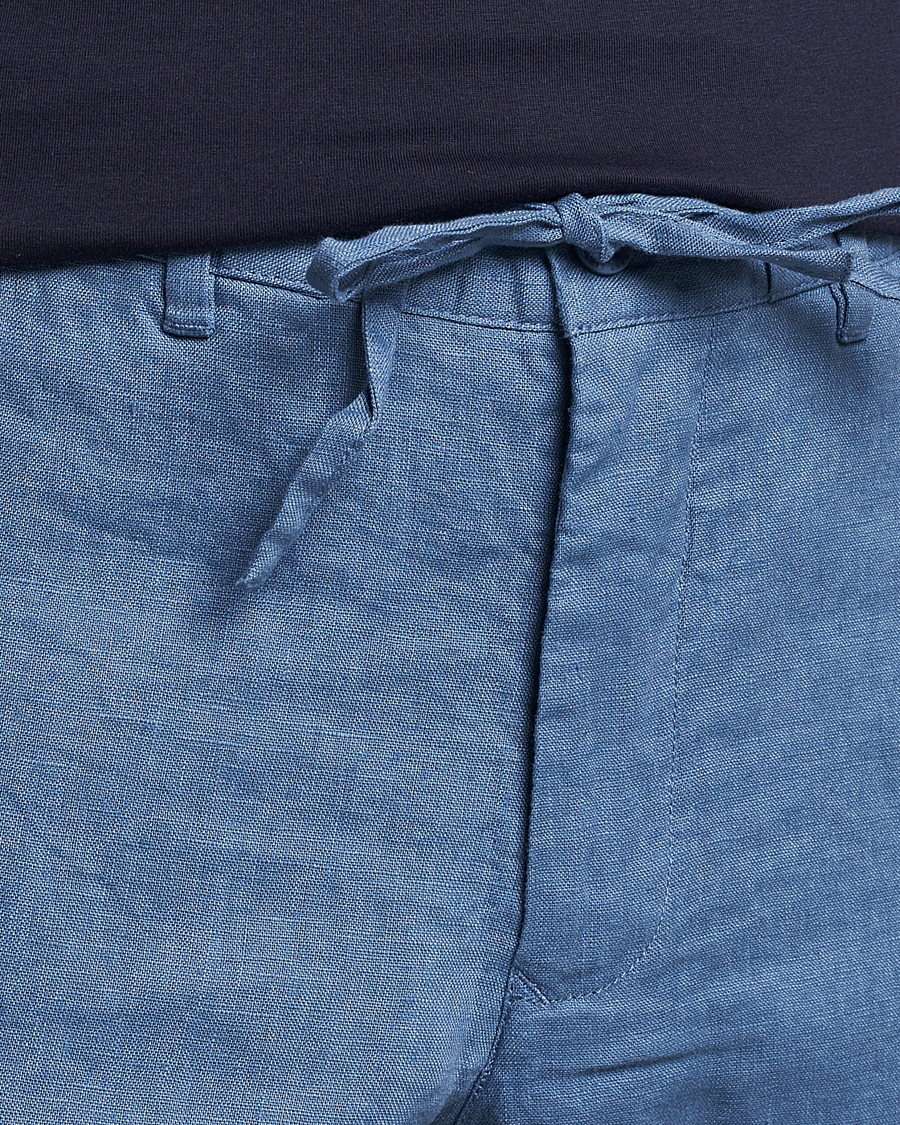 Herren | Shorts | GANT | Relaxed Linen Drawstring Shorts Salty Sea Blue