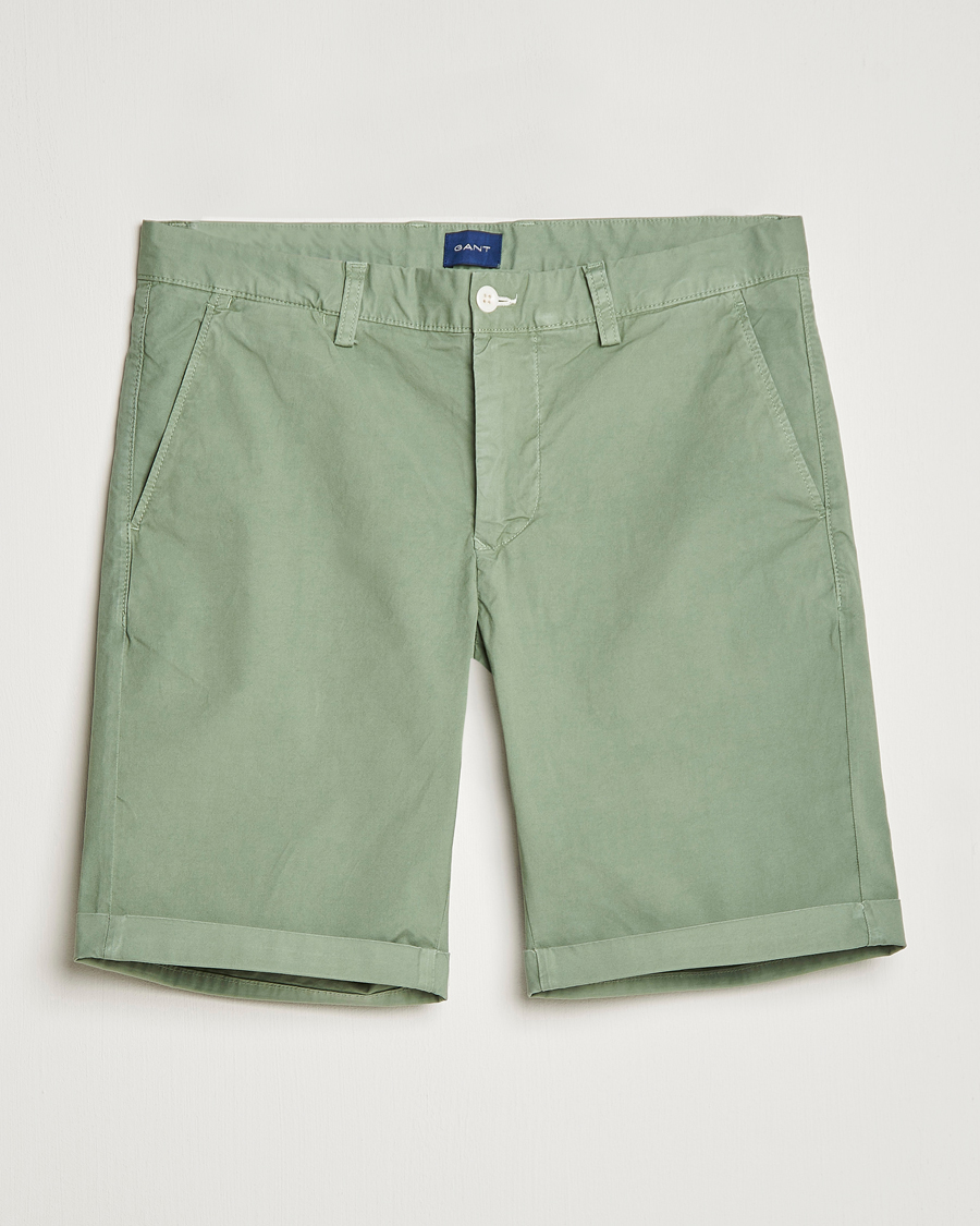 Herren | Shorts | GANT | Regular Sunbleached Shorts Calamata Green