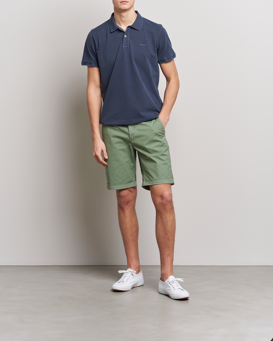 Herren | Shorts | GANT | Regular Sunbleached Shorts Calamata Green