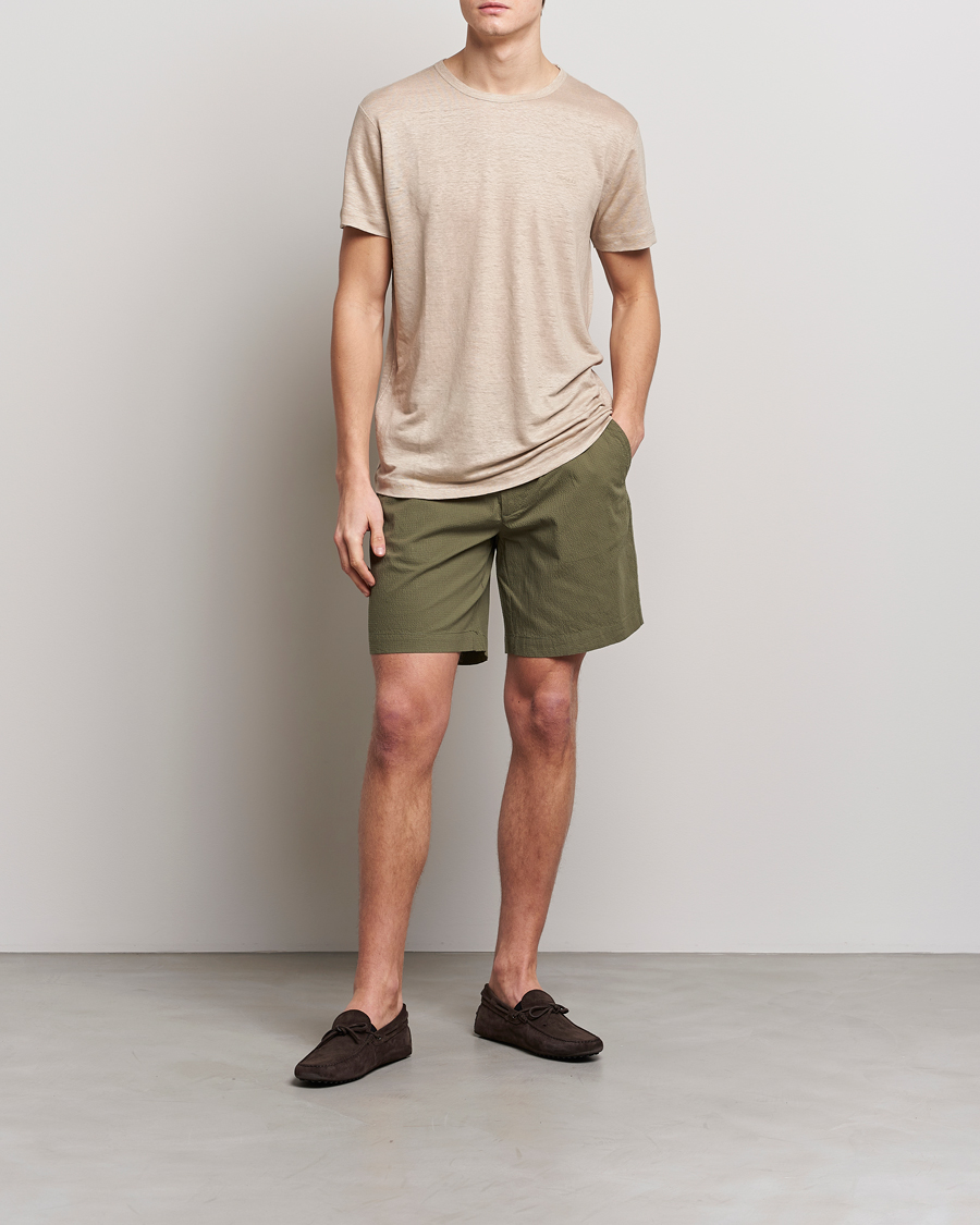 Herren | Shorts | GANT | Seersucker Drawstring Shorts Racing Green