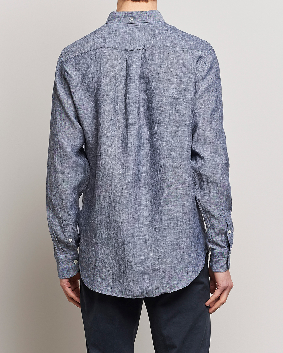 Herren | Hemden | GANT | Regular Fit Linen Shirt Marine
