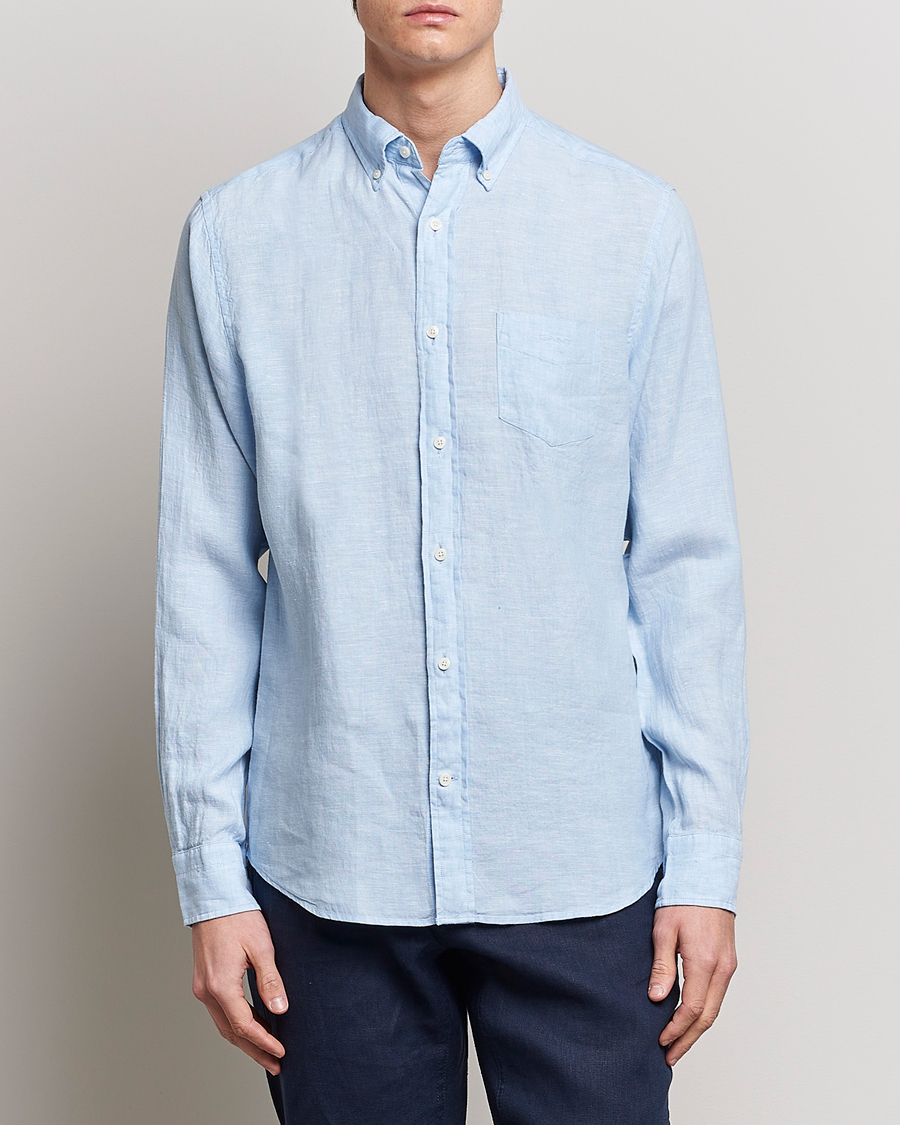 Herren | Hemden | GANT | Regular Fit Linen Shirt Capri Blue
