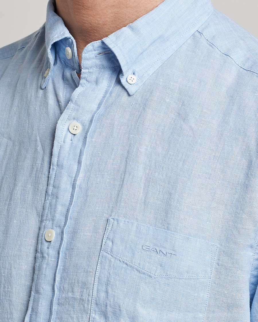 Herren | Hemden | GANT | Regular Fit Linen Shirt Capri Blue