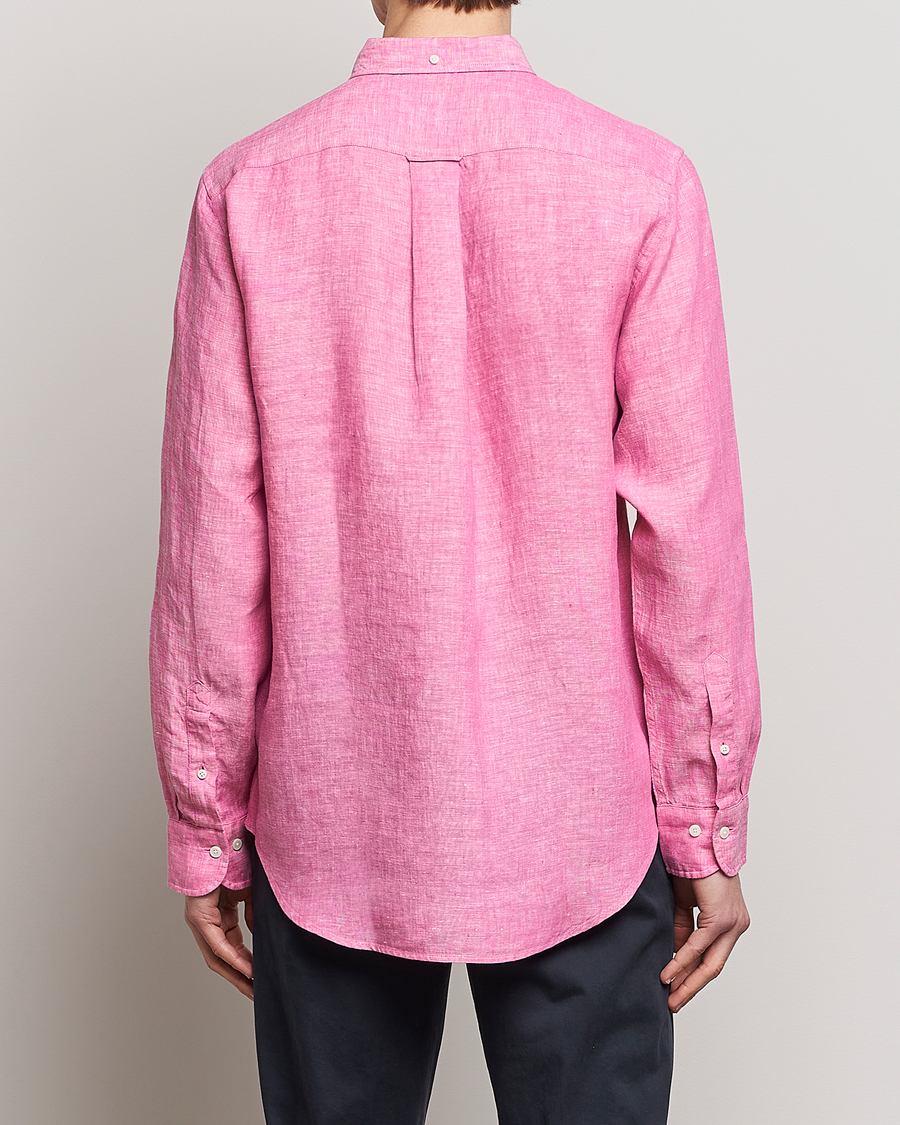 Herren | Hemden | GANT | Regular Fit Linen Shirt Pink