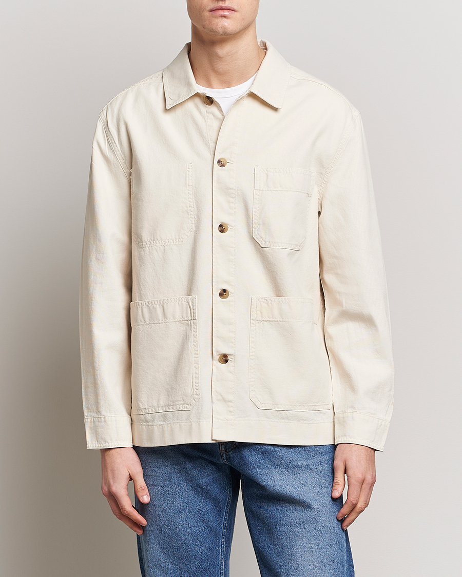 Herren | Hemden | GANT | Garment Dyed Cotton/Linen Overshirt Ecru