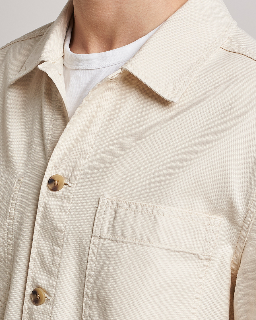 Herren | Hemden | GANT | Garment Dyed Cotton/Linen Overshirt Ecru