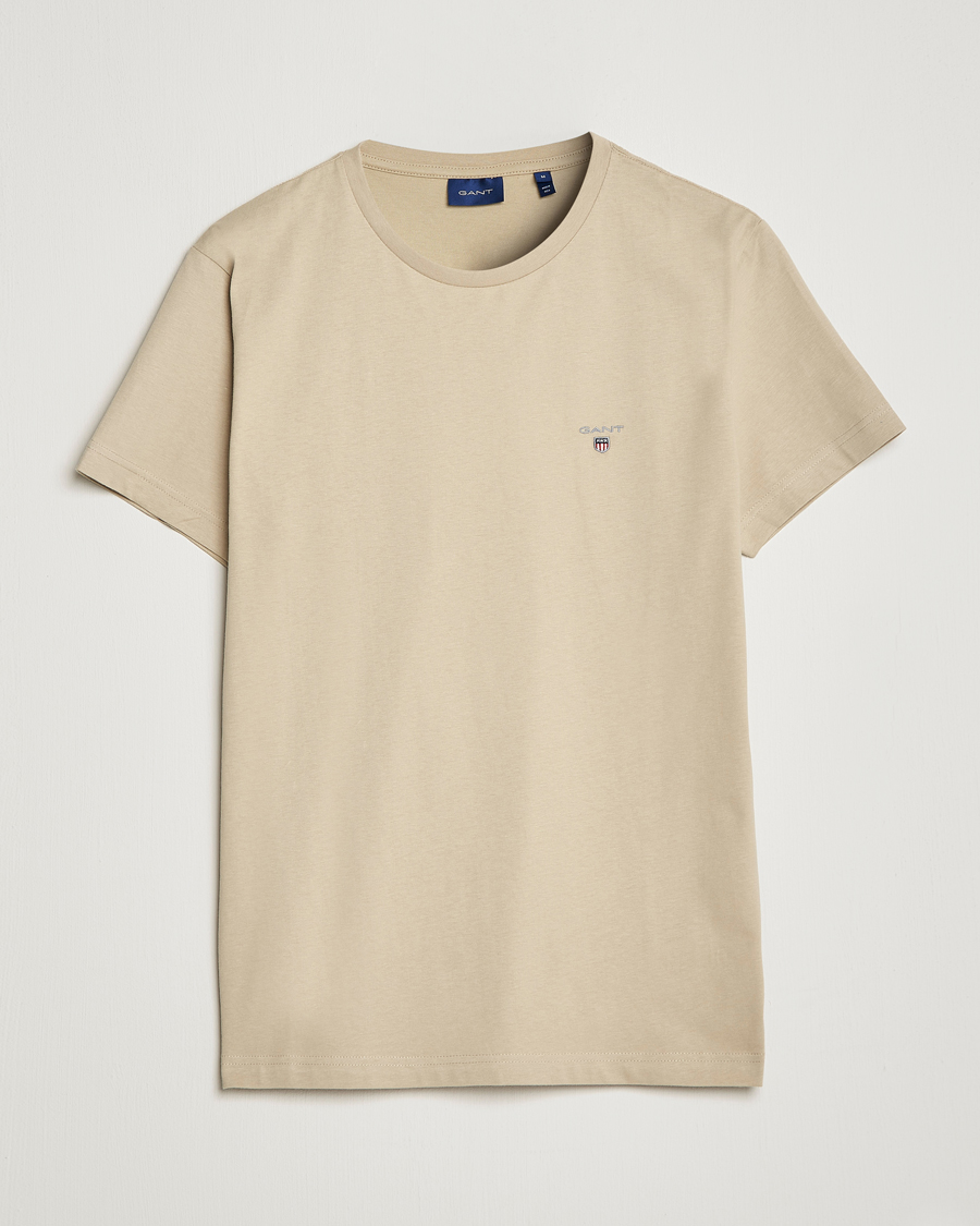 Herren | T-Shirts | GANT | The Original T-Shirt Concrete Beige