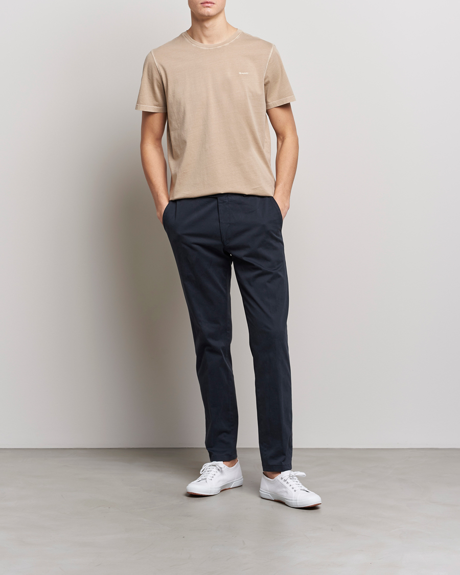 Herren | T-Shirts | GANT | Sunbleached T-Shirt Concrete Beige