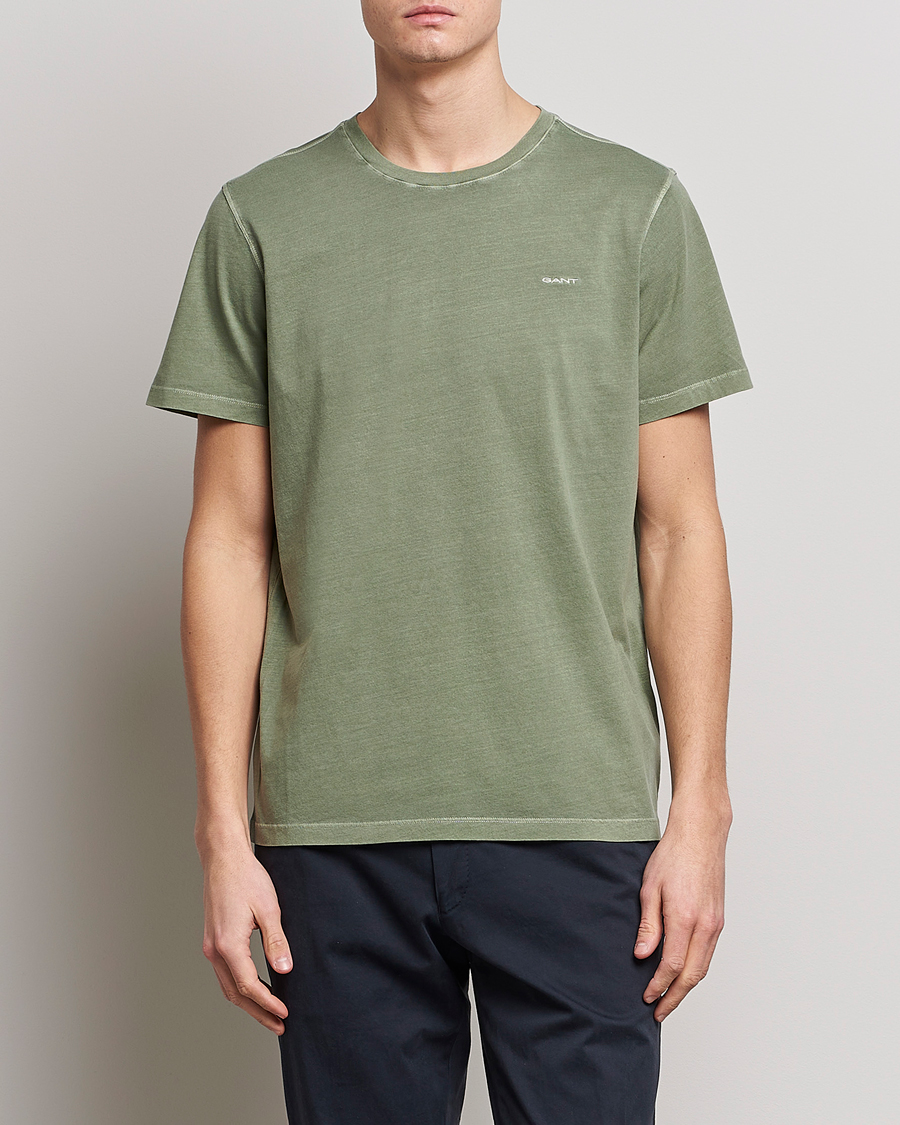 Herren | Kurzarm T-Shirt | GANT | Sunbleached T-Shirt Kalamata Green